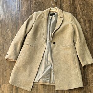 Banana Republic Light Gray Wool Coat